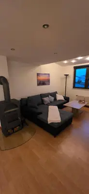 Ein Sitzbereich in der Unterkunft Ferienwohnung Chandony