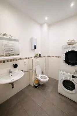Ein Badezimmer in der Unterkunft Komfort Apartment nahe Hauptbahnhof Koblenz