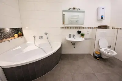 Ein Badezimmer in der Unterkunft Komfort Apartment nahe Hauptbahnhof Koblenz