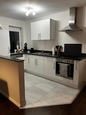 Küche/Küchenzeile in der Unterkunft Ferienwohnung Brönnleins
