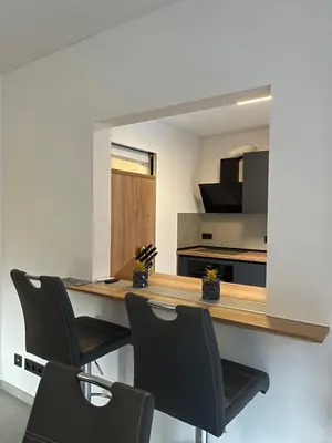 Küche/Küchenzeile in der Unterkunft Ferienwohnung RebenGlück