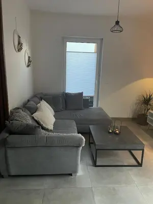 Ein Sitzbereich in der Unterkunft Ferienwohnung in der wunderschönen Eifel