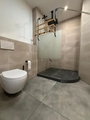 Ein Badezimmer in der Unterkunft Ferienhaus an der Burg Coraidelstein