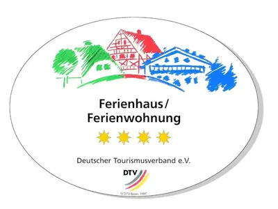 Ein Zertifikat, Auszeichnung, Logo oder anderes Dokument, das in der Unterkunft Eifelcottage Stork's Nest ausgestellt ist