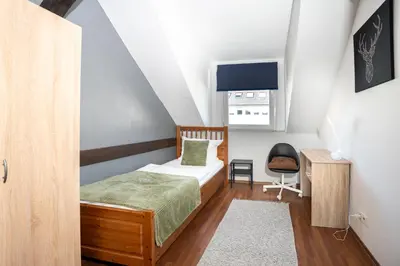 Ein Bett oder Betten in einem Zimmer der Unterkunft Stylische Privatzimmer an der Mosel