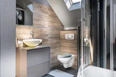 Ein Badezimmer in der Unterkunft Stylische Privatzimmer an der Mosel