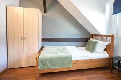 Ein Bett oder Betten in einem Zimmer der Unterkunft Stylische Privatzimmer an der Mosel