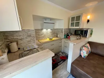 Küche/Küchenzeile in der Unterkunft Ferienwohnung bei Toni und Klaus