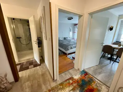Ein Badezimmer in der Unterkunft Ferienwohnung bei Toni und Klaus