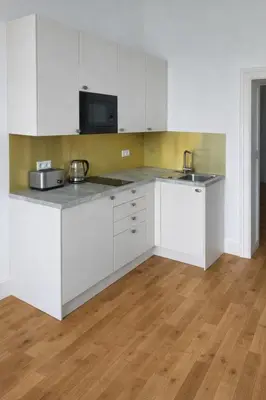 Küche/Küchenzeile in der Unterkunft Karmeliterhof Studios & Suites