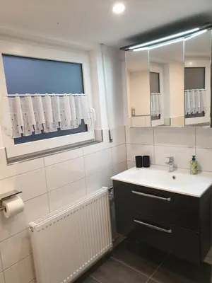 Küche/Küchenzeile in der Unterkunft Ferienwohnung zur Honigschleife