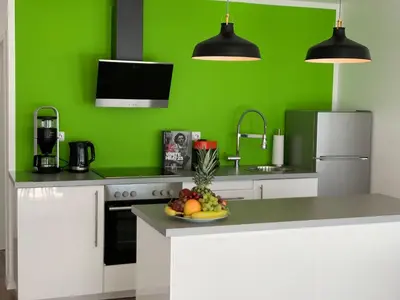 Küche/Küchenzeile in der Unterkunft Eifel24, Homeoffice mit Terrasse
