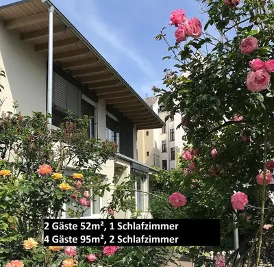 Ein Garten an der Unterkunft Stadtoase Koblenz