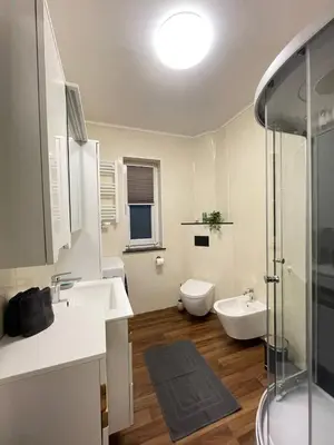 Ein Badezimmer in der Unterkunft Gemütliches EG-Apartment in Weißenthurm für 6