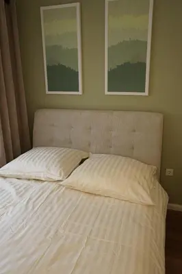 Ein Bett oder Betten in einem Zimmer der Unterkunft Cozy apartment in Irrel