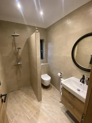 Ein Badezimmer in der Unterkunft Cozy apartment in Irrel