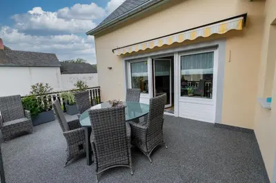 Ein Balkon oder eine Terrasse in der Unterkunft Ferienwohnung Weingut Thielen-Nilles