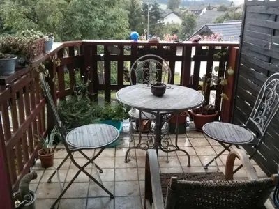 Ein Balkon oder eine Terrasse in der Unterkunft Apartment Appartement in Reetz mit Grill und Garten by Interhome