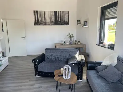 Ein Sitzbereich in der Unterkunft Apartment in Ulmen mit Grill by Interhome