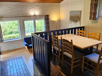 Ein Sitzbereich in der Unterkunft Holiday Home mit Garten im Naturpark Südeifel by Interhome