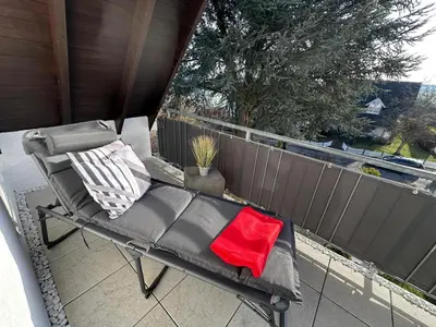 Ein Balkon oder eine Terrasse in der Unterkunft FeWo Seul