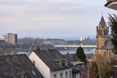 Ein allgemeiner Blick auf Koblenz oder ein Stadtblick von der Ferienwohnung aus