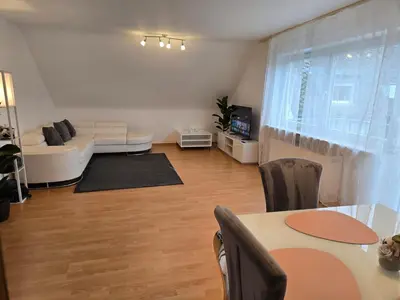 Ein Sitzbereich in der Unterkunft Tarforst Height Apartment, Trier