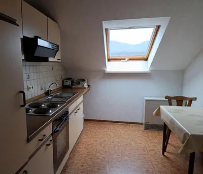 Küche/Küchenzeile in der Unterkunft FeWo Gästehaus Ebert Neukirch