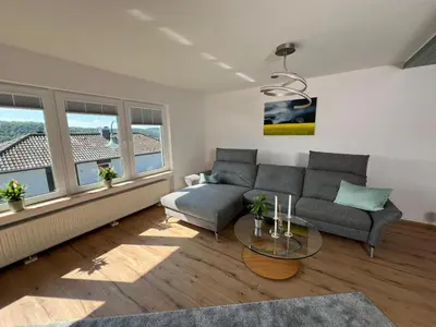 Ein Sitzbereich in der Unterkunft Villa Basilika - Ferienwohnung Prüm