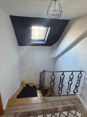 Ein Sitzbereich in der Unterkunft Lina Ferienhaus