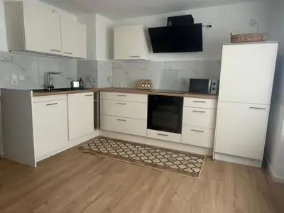 Küche/Küchenzeile in der Unterkunft Lina Ferienhaus