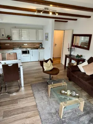 Küche/Küchenzeile in der Unterkunft Haus Edeltrud - Ferienwohnung Moselufer