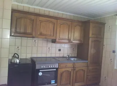 Küche/Küchenzeile in der Unterkunft Ferienwohnung 