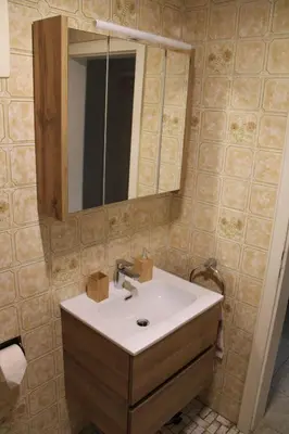 Ein Badezimmer in der Unterkunft Ferienwohnung 