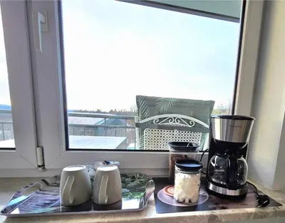 Ein Balkon oder eine Terrasse in der Unterkunft Apartment Kliniknähe