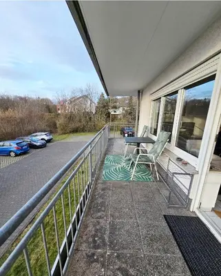 Ein Balkon oder eine Terrasse in der Unterkunft Apartment Kliniknähe