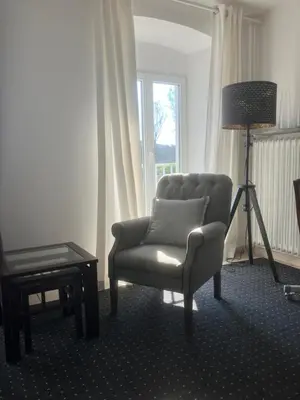 Ein Sitzbereich in der Unterkunft Mosel-Studio-Apartment