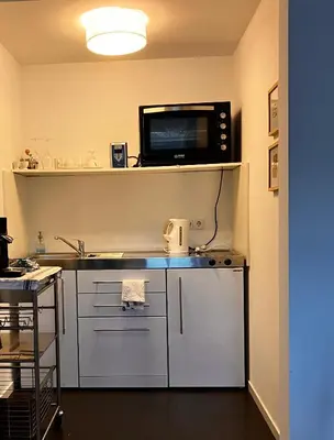 Küche/Küchenzeile in der Unterkunft Mosel-Studio-Apartment