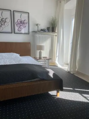 Ein Bett oder Betten in einem Zimmer der Unterkunft Mosel-Studio-Apartment