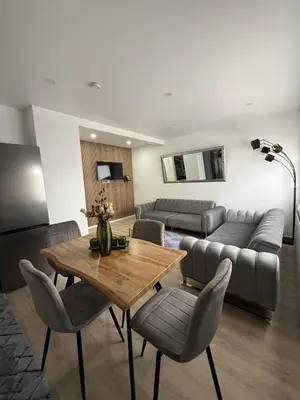 Ein Sitzbereich in der Unterkunft Wohlfühl Apartment Neuwied-Irlich