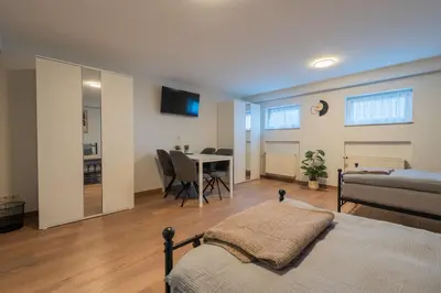 Ein Sitzbereich in der Unterkunft Ferienhaus Michel Andernach