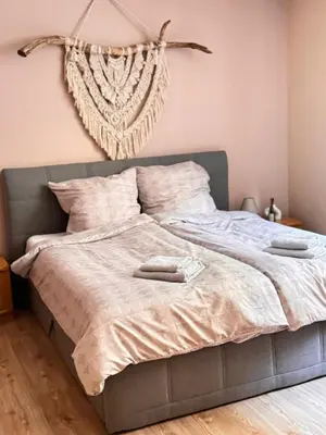 Ein Bett oder Betten in einem Zimmer der Unterkunft Apartment in Zell an der Mosel
