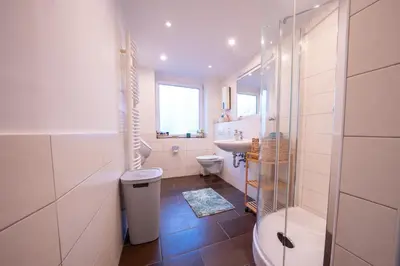 Ein Badezimmer in der Unterkunft Central Gerolstein Panorama Apartment