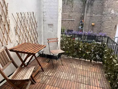 Ein Balkon oder eine Terrasse in der Unterkunft Zentrale schöne Wohnung in der Altstadt mit Balkon
