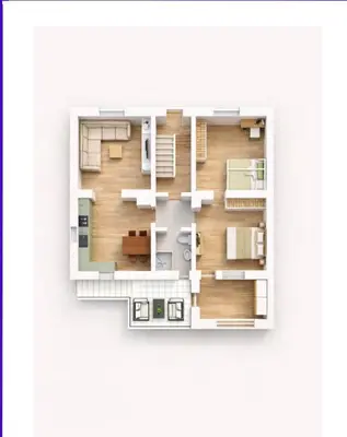 Küche/Küchenzeile in der Unterkunft Gute Stube - Ferienhaus NaheZeit Bostalsee