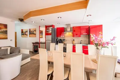 Küche/Küchenzeile in der Unterkunft Ferienwohnung Vulkaneifel