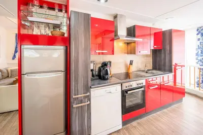 Küche/Küchenzeile in der Unterkunft Ferienwohnung Vulkaneifel