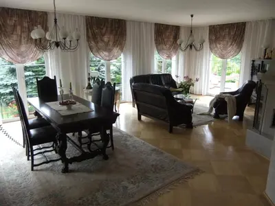 Ein Sitzbereich in der Unterkunft Villa Edelstein