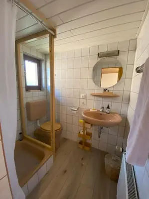 Ein Badezimmer in der Unterkunft Auszeit Ferienhaus Nr 2 und 2a