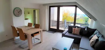 Ein Sitzbereich in der Unterkunft Rheintalblick St Goar Loreley